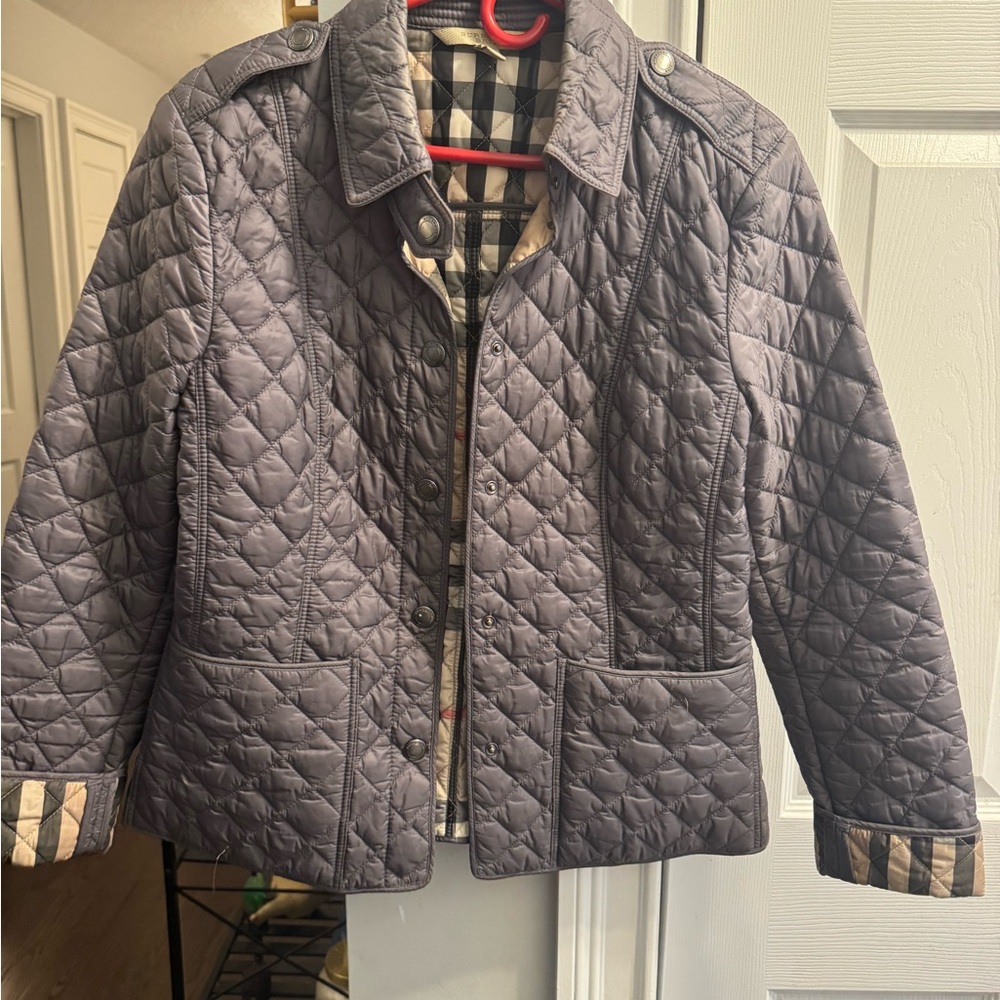 Burberry Brit Quilted Gray Puffer Jacket